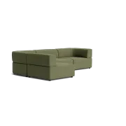 Stretch 4 Seater Open Chaise Sofa - Corduroy Forest gallery detail image