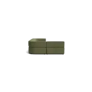 Stretch 4 Seater Open Chaise Sofa - Corduroy Forest gallery detail image