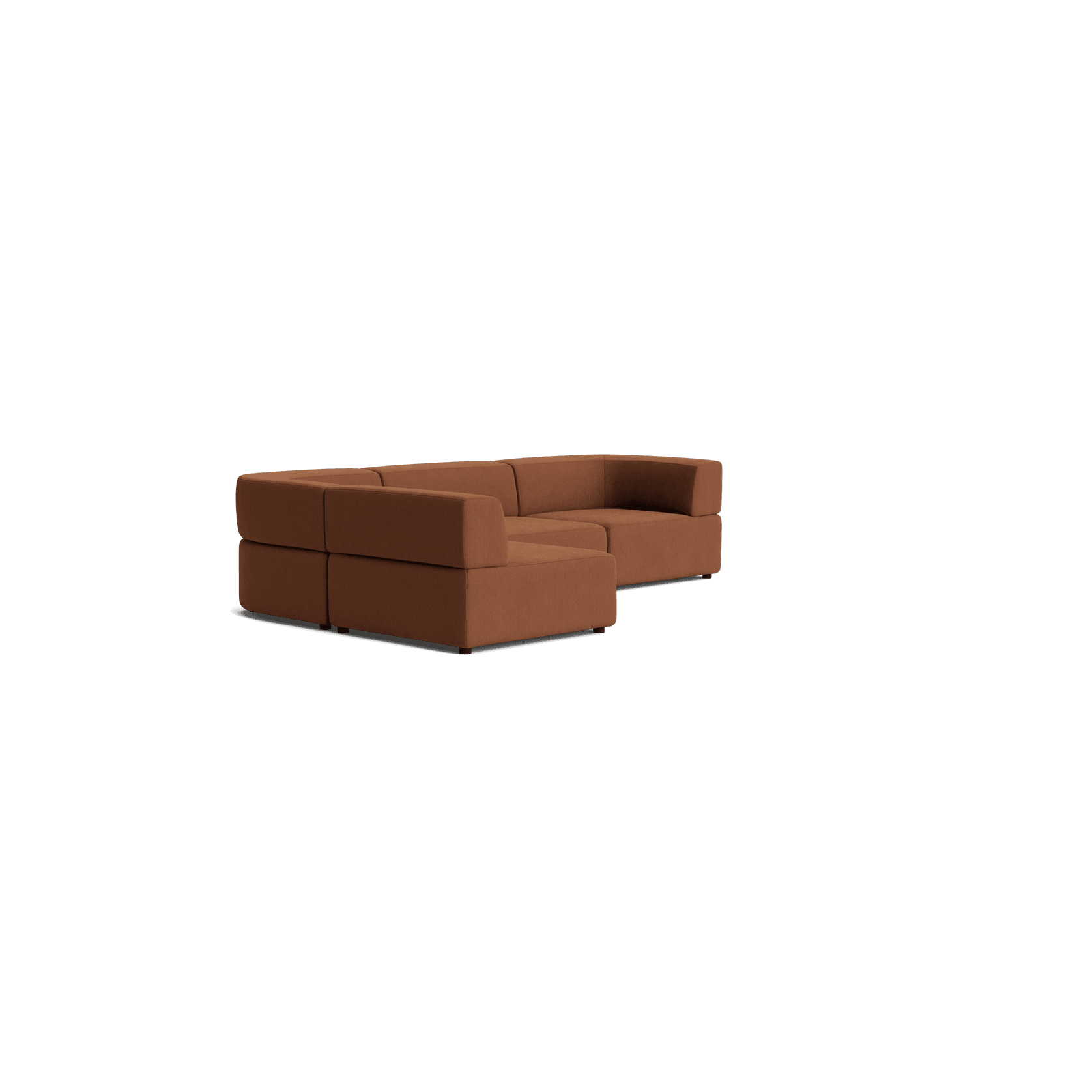 Stretch 4 Seater Open Chaise Sofa - Corduroy Cocoa gallery detail image