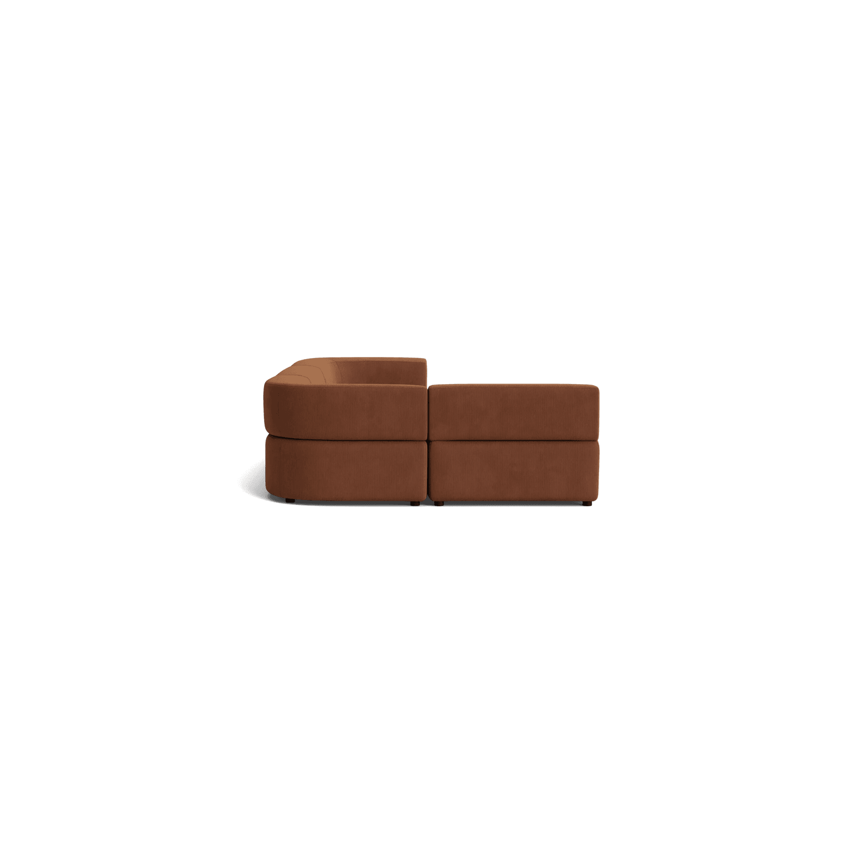 Stretch 4 Seater Open Chaise Sofa - Corduroy Cocoa gallery detail image