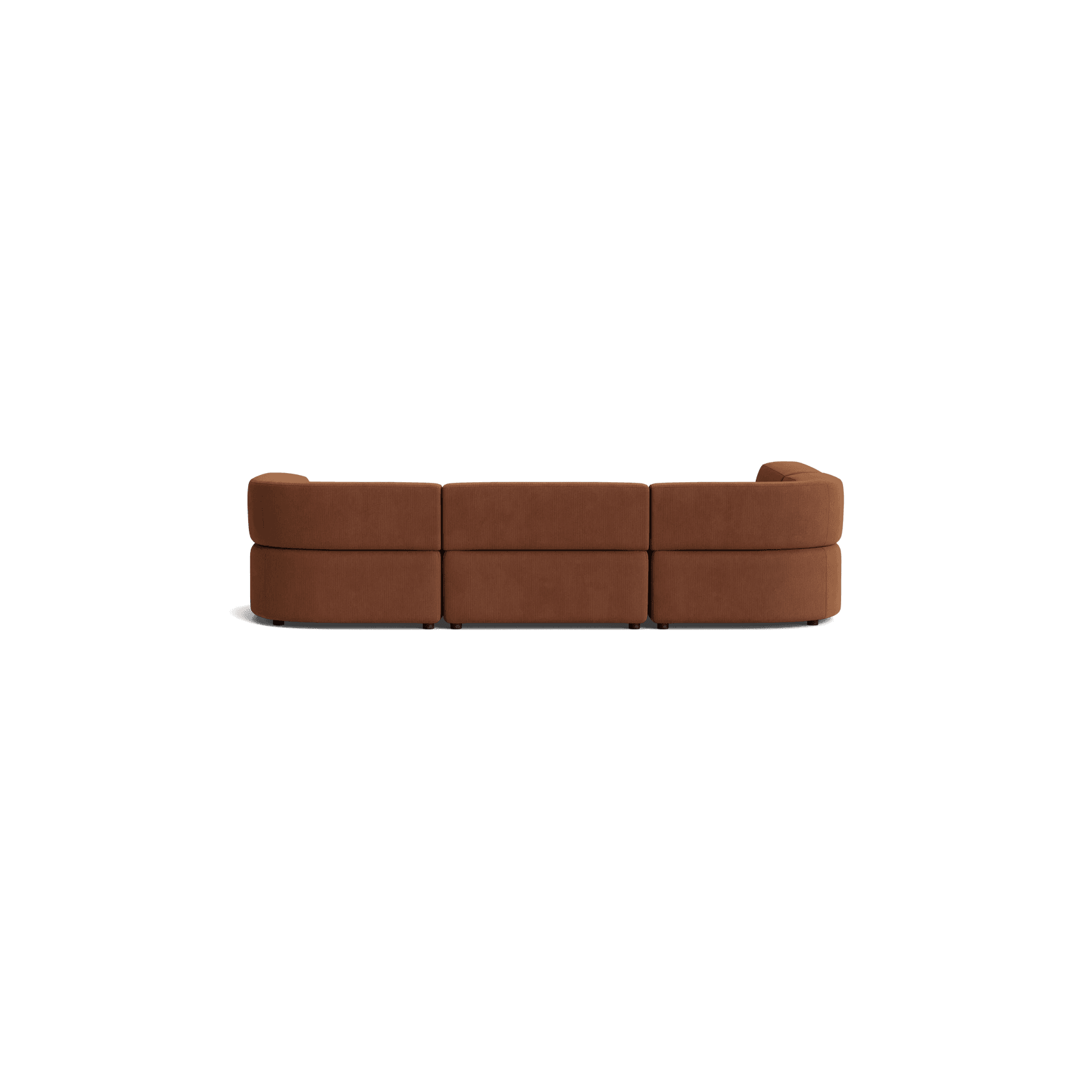 Stretch 4 Seater Open Chaise Sofa - Corduroy Cocoa gallery detail image