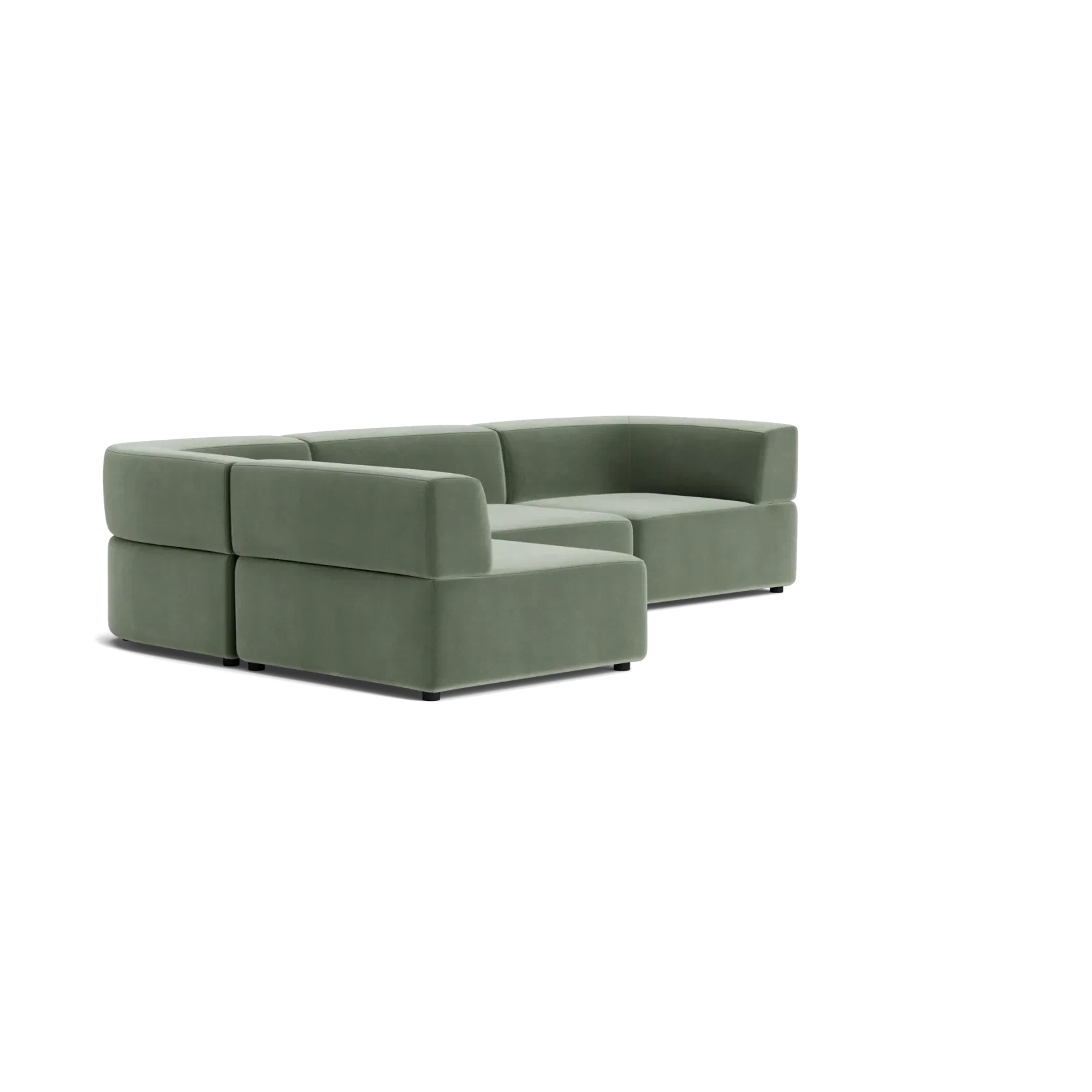 Stretch 4 Seater Open Chaise Sofa - Opal Ocean gallery detail image