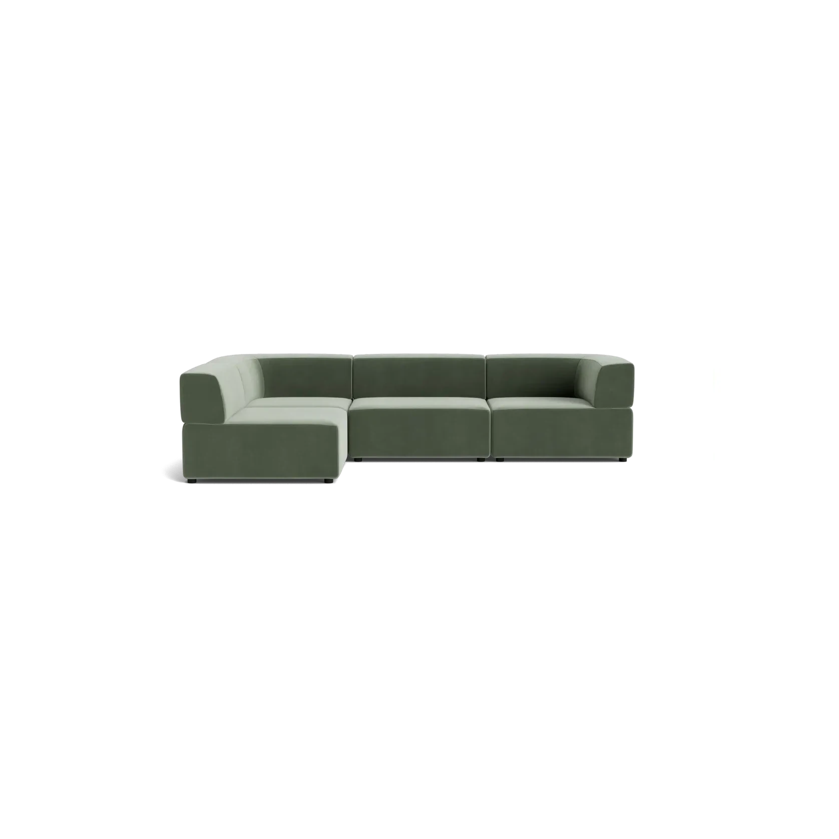 Stretch 4 Seater Open Chaise Sofa - Opal Ocean gallery detail image