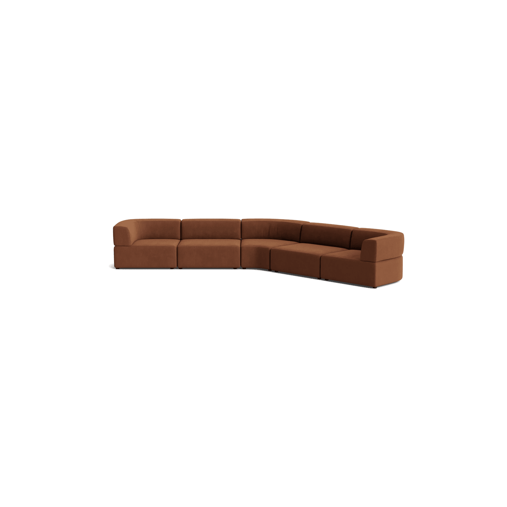 Stretch Large Closed Angle Sofa - Corduroy Cocoa gallery detail image