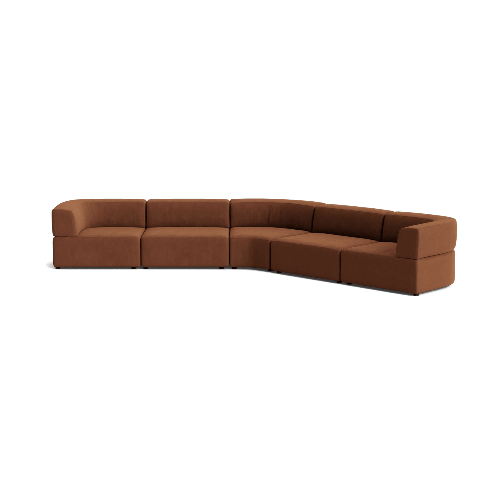 Stretch Large Closed Angle Sofa - Corduroy Cocoa gallery detail image