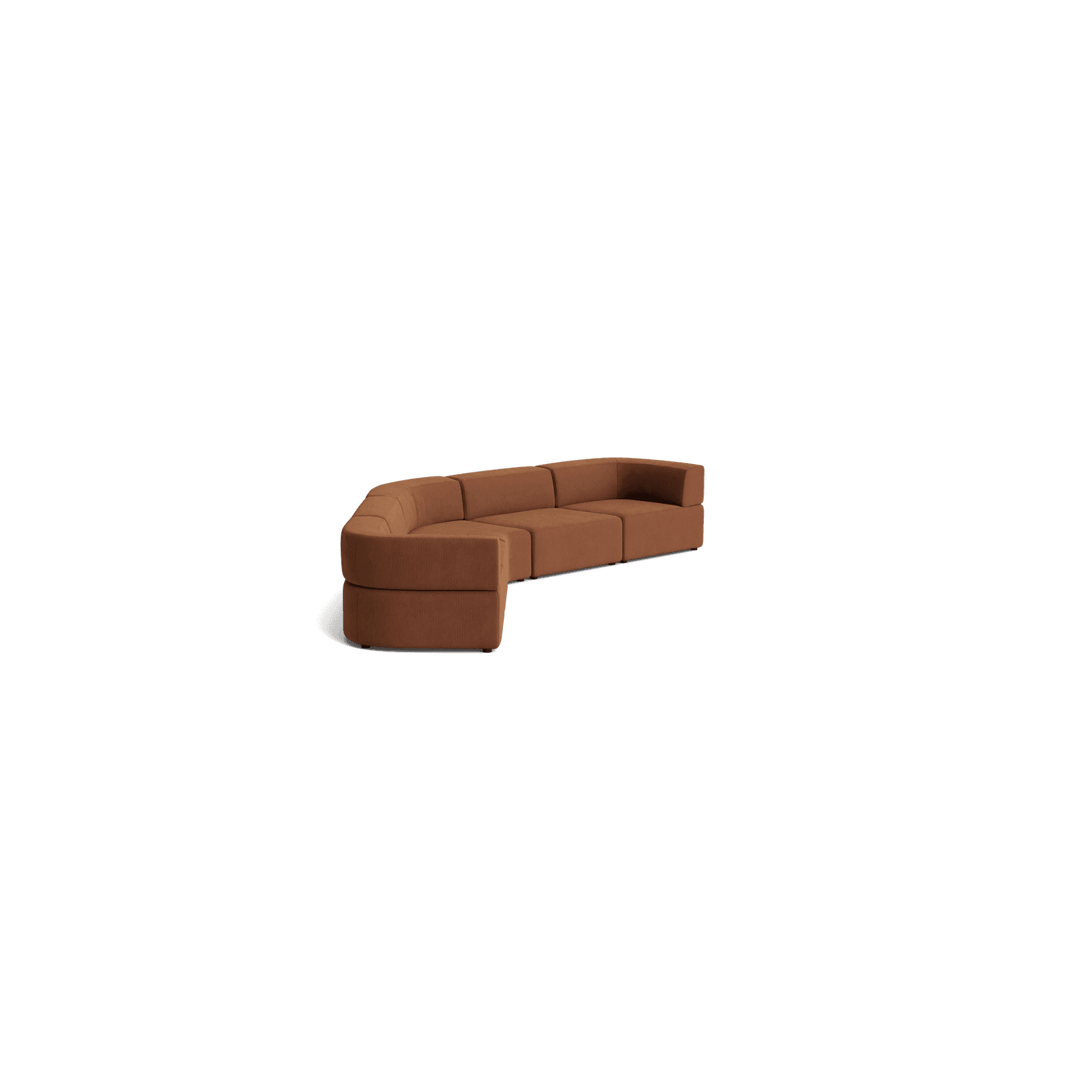 Stretch Large Closed Angle Sofa - Corduroy Cocoa gallery detail image