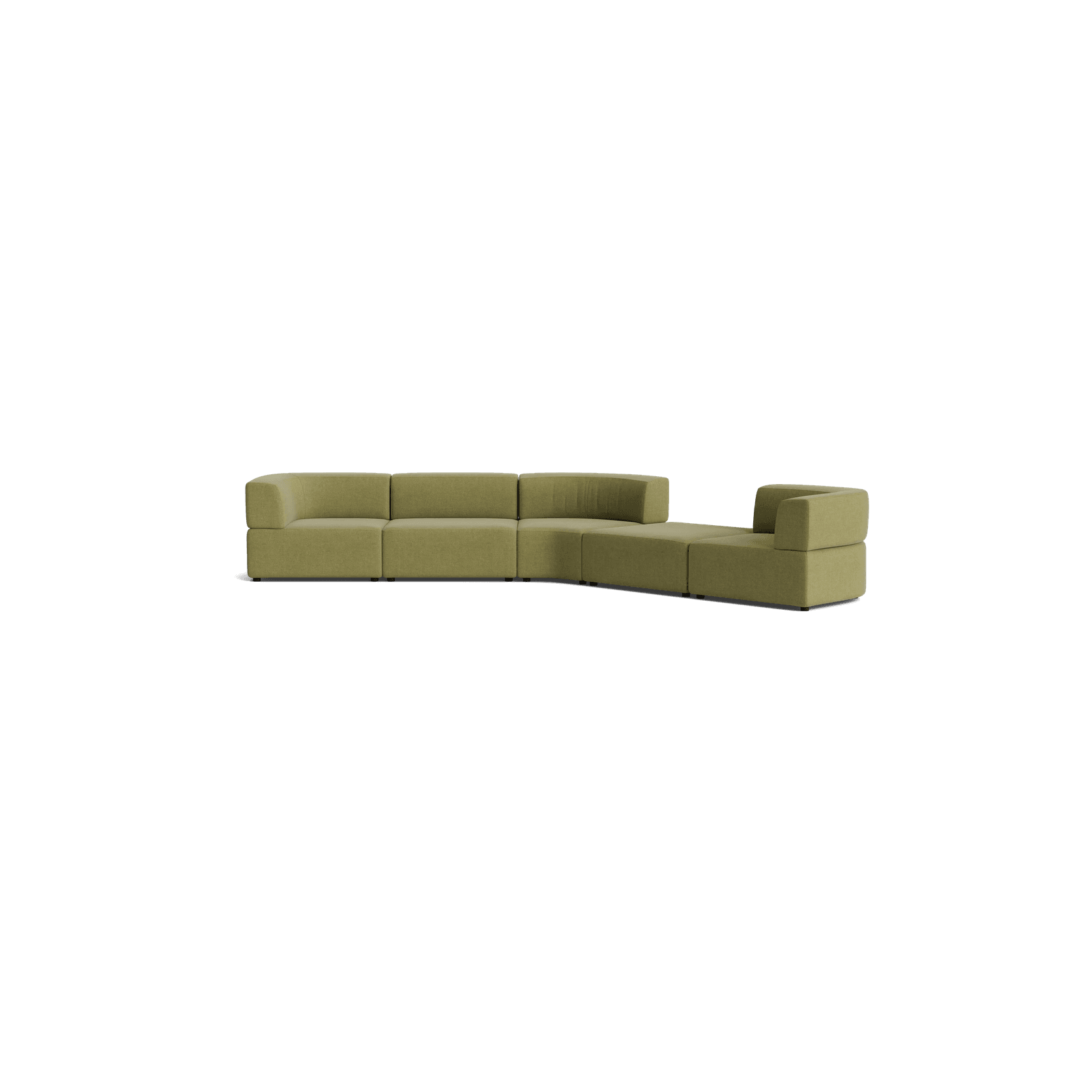 Stretch Large Angled Gap Sofa - Fossil Eucalyptus gallery detail image