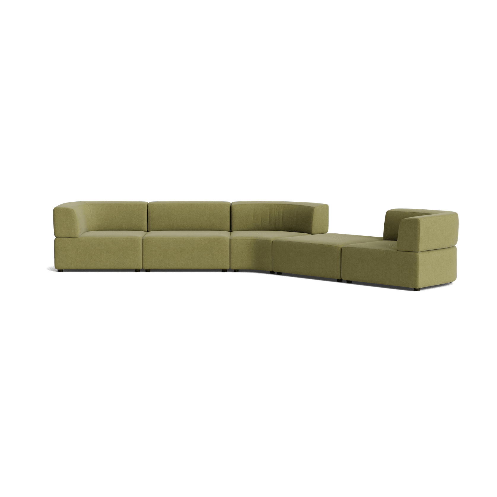 Stretch Large Angled Gap Sofa - Fossil Eucalyptus gallery detail image