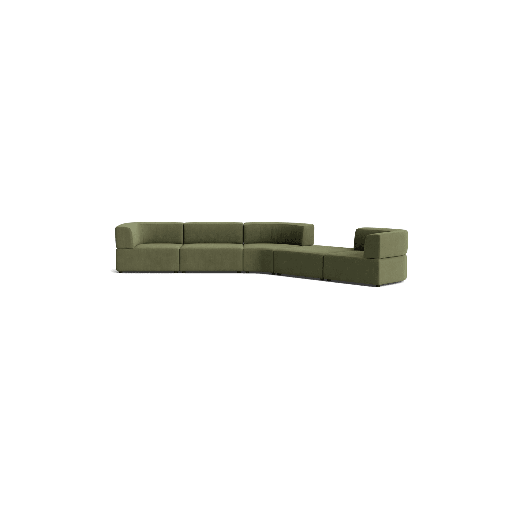 Stretch Large Angled Gap Sofa - Corduroy Forest gallery detail image