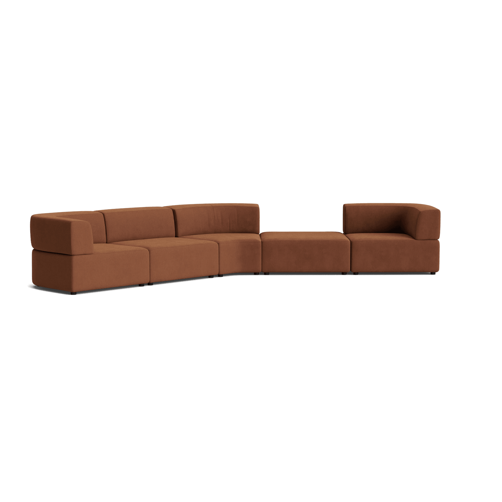 Stretch Large Angled Gap Sofa - Corduroy Cocoa gallery detail image