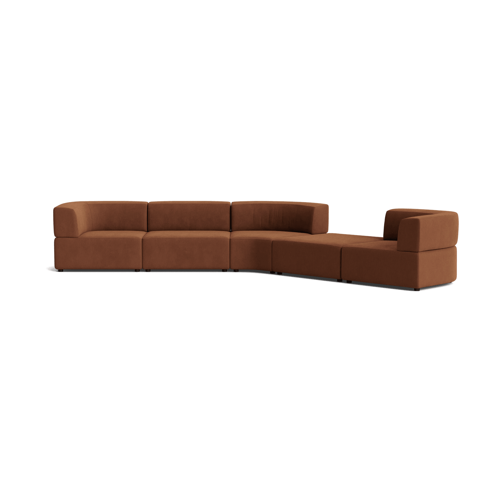 Stretch Large Angled Gap Sofa - Corduroy Cocoa gallery detail image