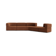 Stretch Large Angled Gap Sofa - Corduroy Cocoa gallery detail image