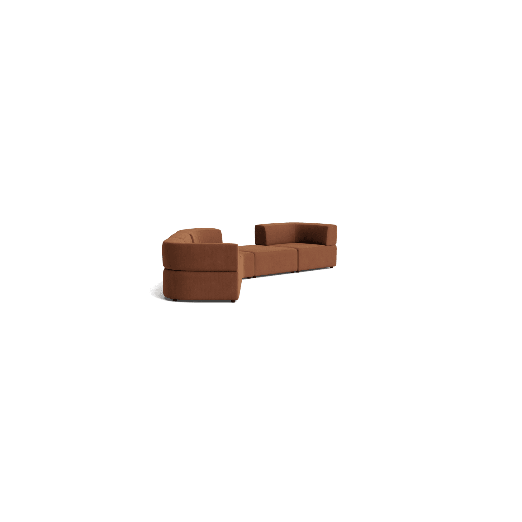 Stretch Large Angled Gap Sofa - Corduroy Cocoa gallery detail image