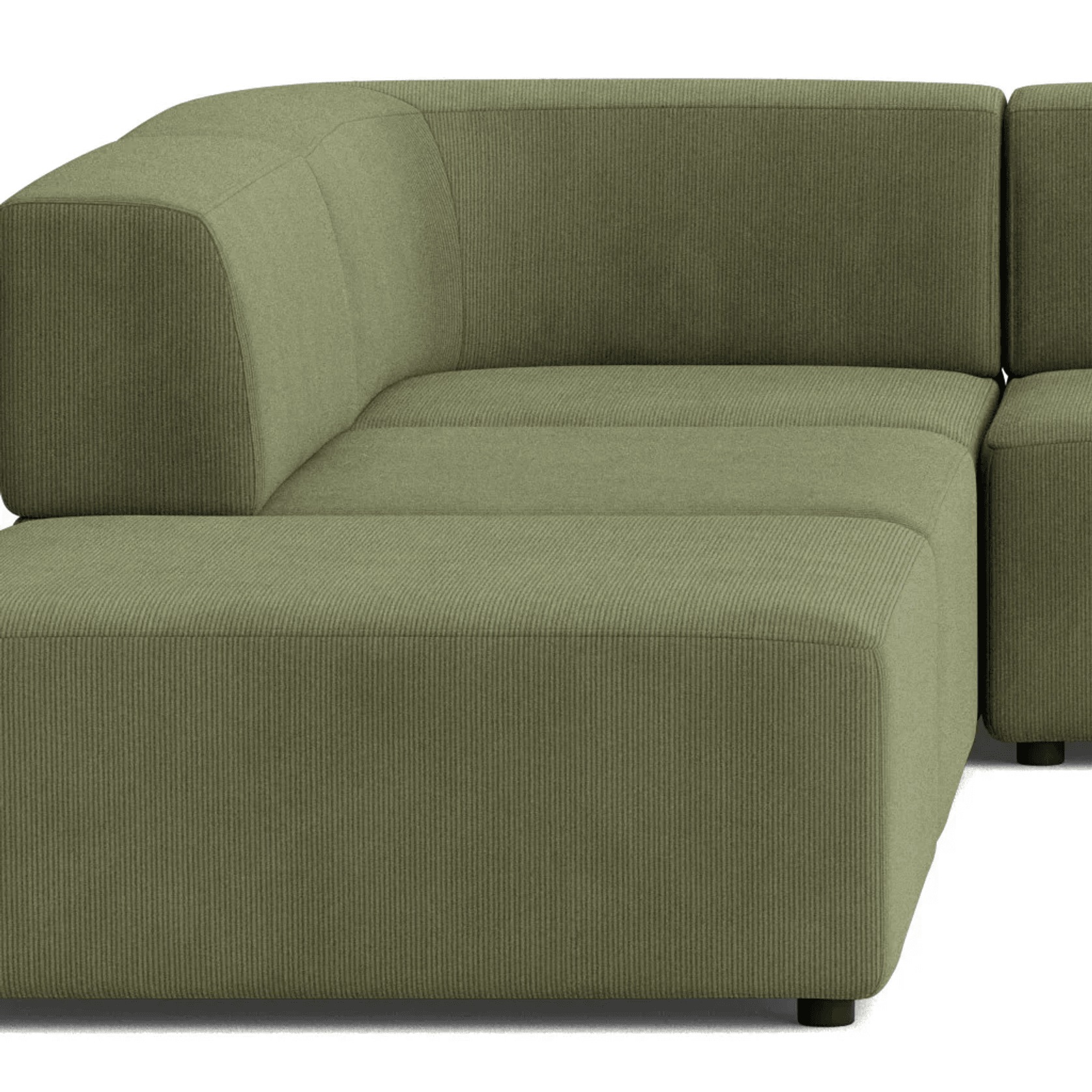 Stretch Open Corner Sofa - Corduroy Forest gallery detail image