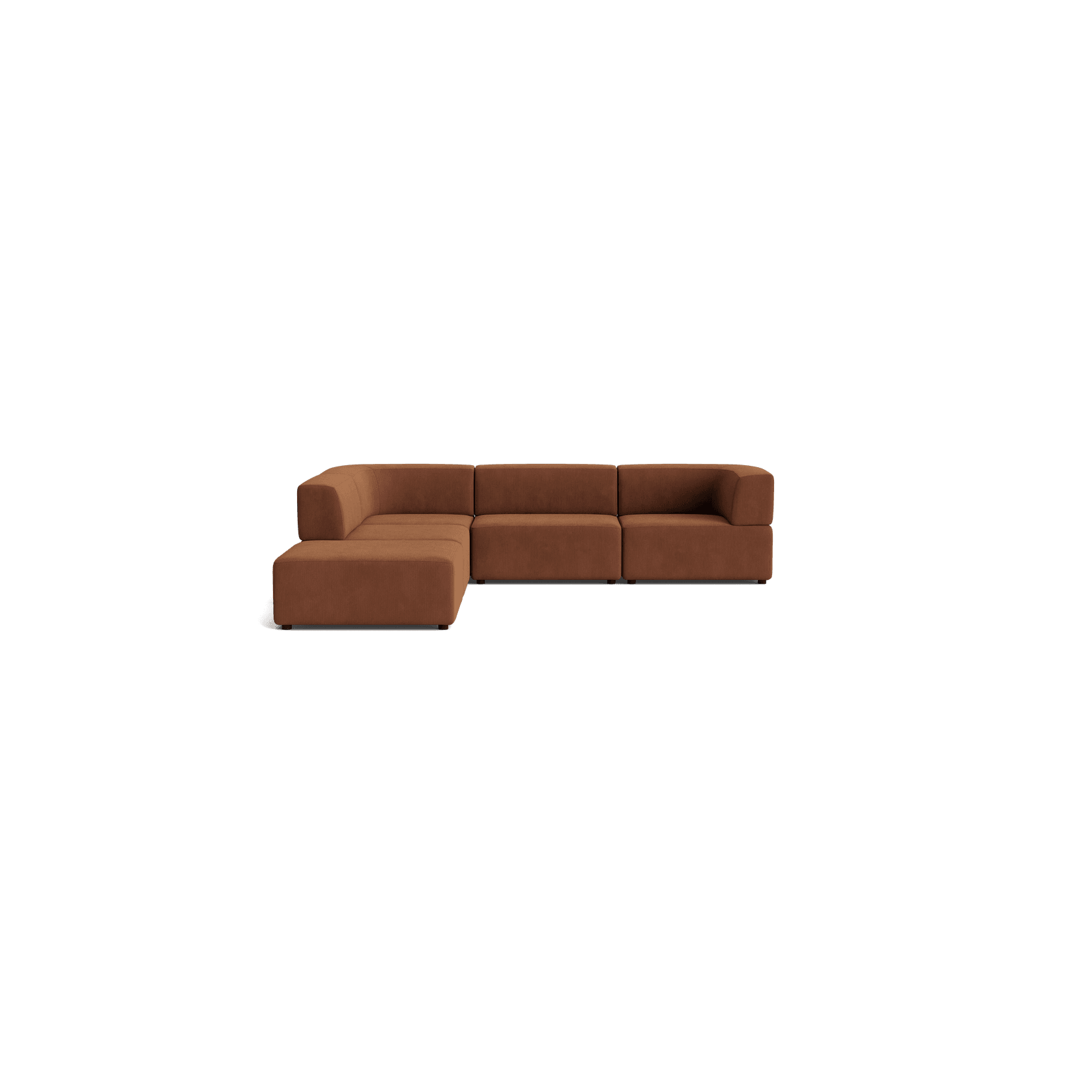 Stretch Open Corner Sofa - Corduroy Cocoa gallery detail image