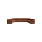 Stretch U Shape Modular Sofa - Corduroy Cocoa gallery detail image