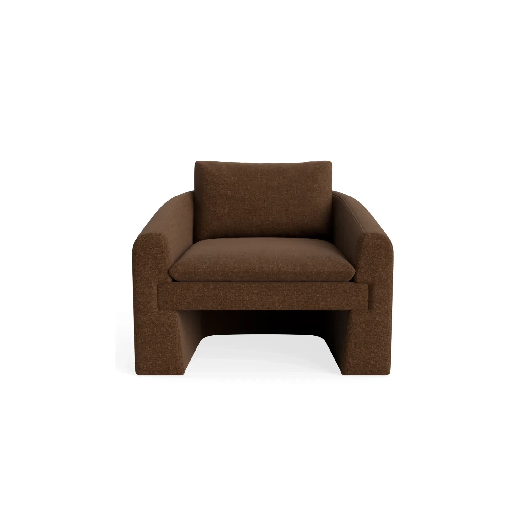 Crest Armchair - Fossil Chocolate gallery detail image