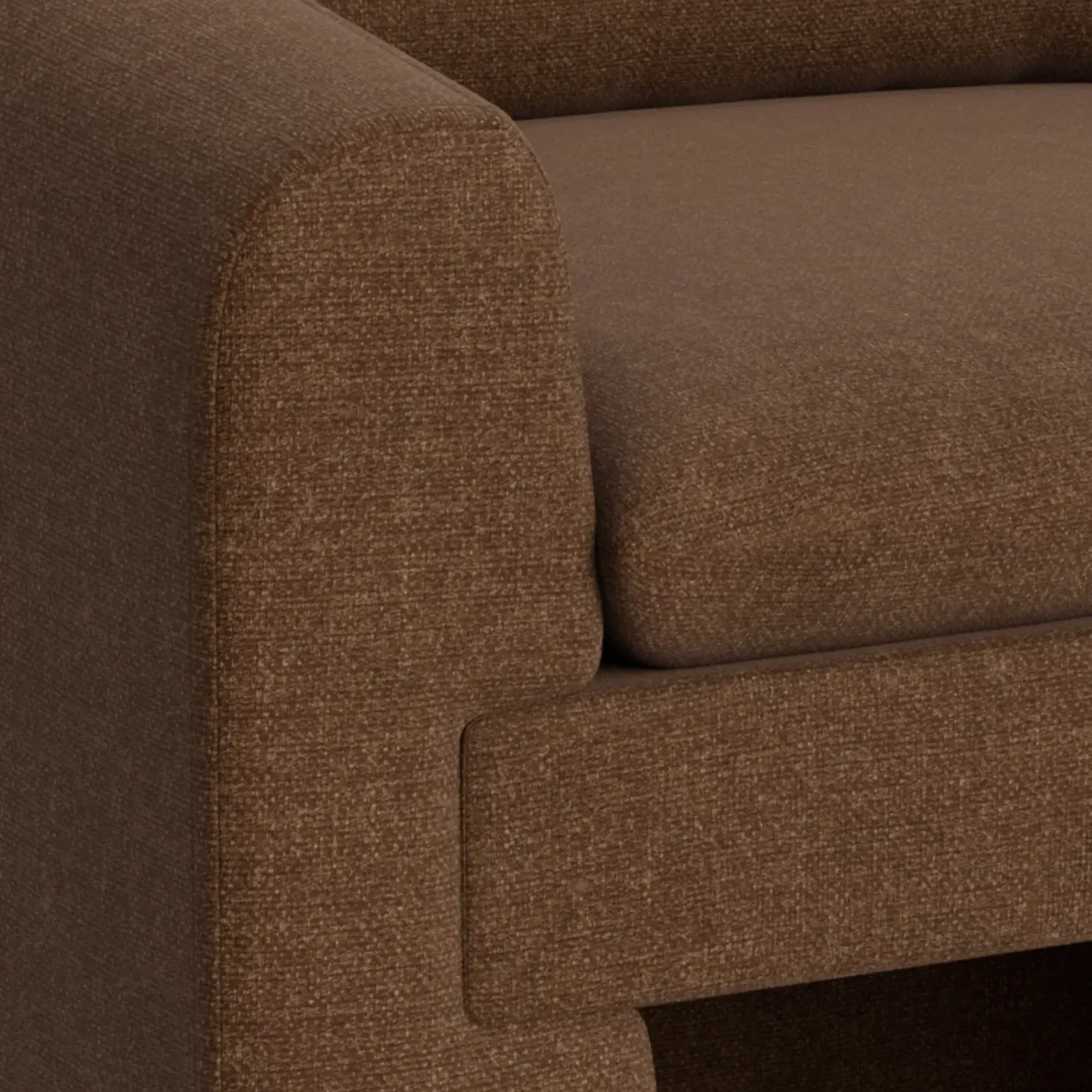 Crest Armchair - Fossil Chocolate gallery detail image
