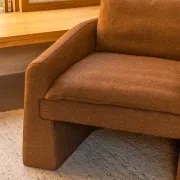 Crest Armchair - Fossil Chocolate gallery detail image