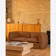 Muro 3 Seater Sofa - Fossil Chocolate gallery detail image