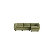 Muro 4 Seater Chaise Sofa - Fossil Eucalyptus gallery detail image