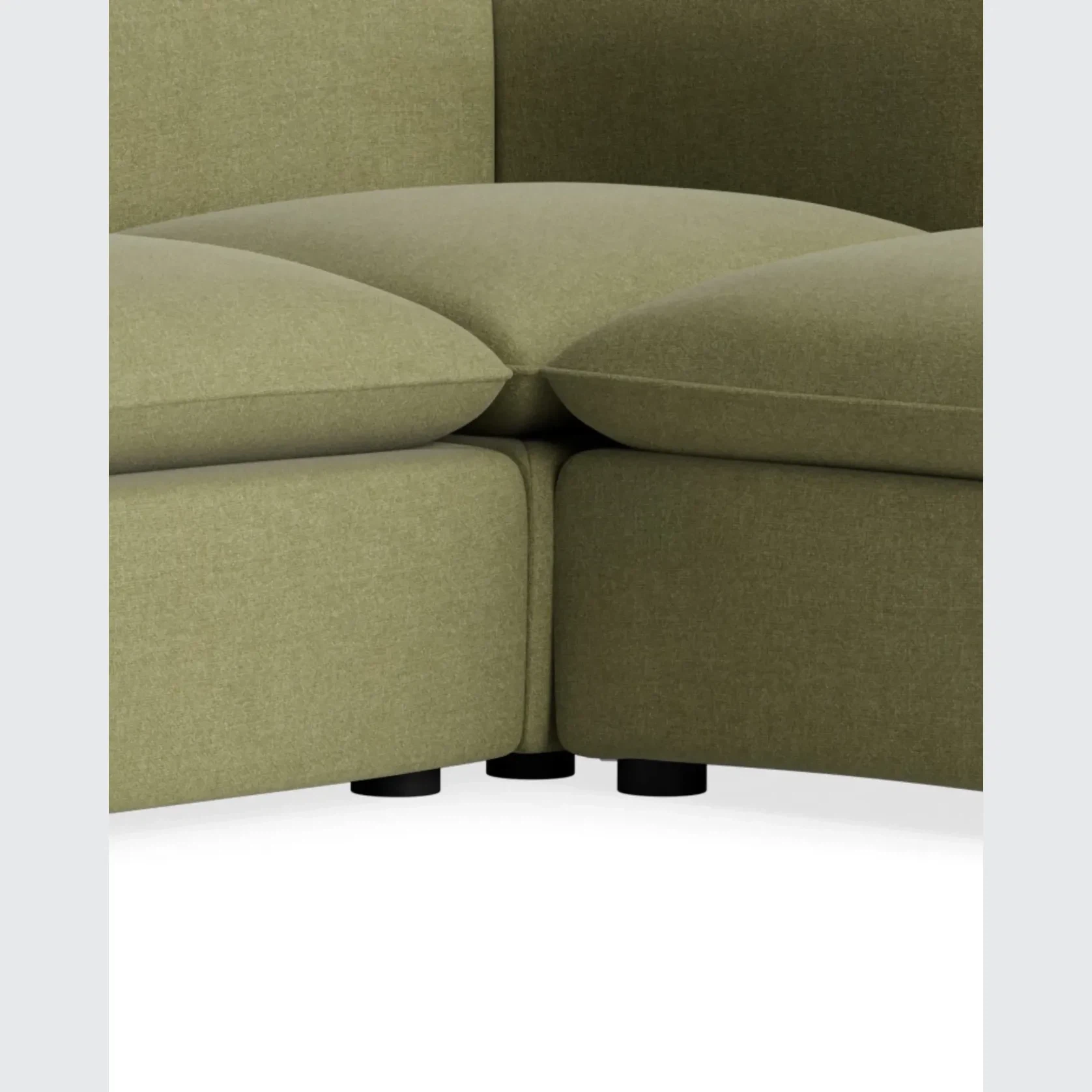 Muro 4 Seater Chaise Sofa - Fossil Eucalyptus gallery detail image