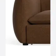 Muro 4 Seater Chaise Sofa - Fossil Chocolate gallery detail image