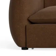 Muro 4 Seater Chaise Sofa - Fossil Chocolate gallery detail image
