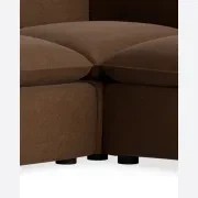 Muro 4 Seater Chaise Sofa - Fossil Chocolate gallery detail image