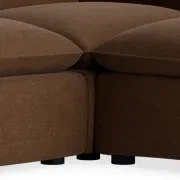 Muro 4 Seater Chaise Sofa - Fossil Chocolate gallery detail image