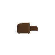 Muro 4 Seater Chaise Sofa - Fossil Chocolate gallery detail image