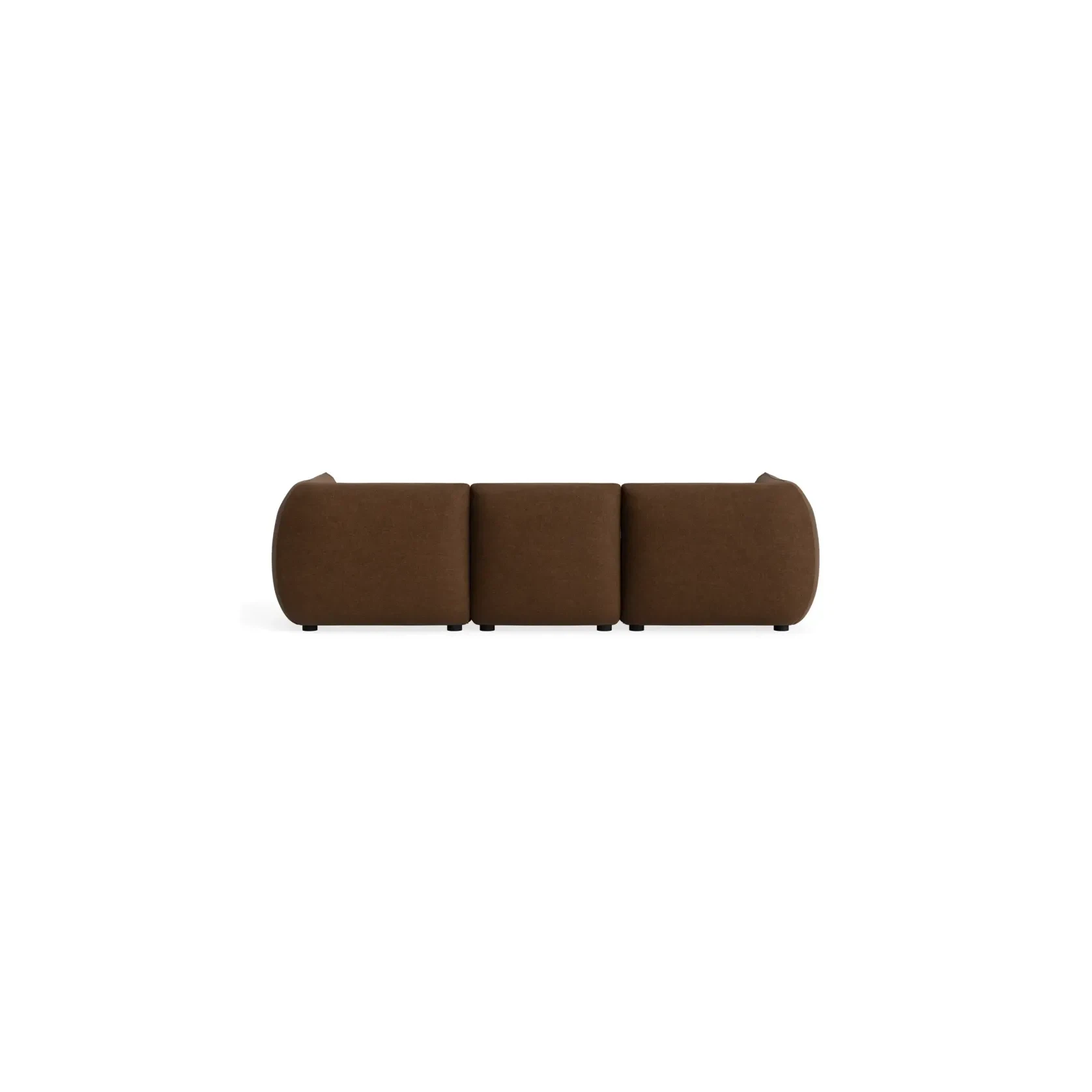 Muro 4 Seater Chaise Sofa - Fossil Chocolate gallery detail image