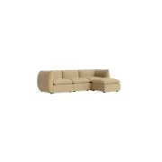 Muro 4 Seater Chaise Sofa - Silas Honey gallery detail image