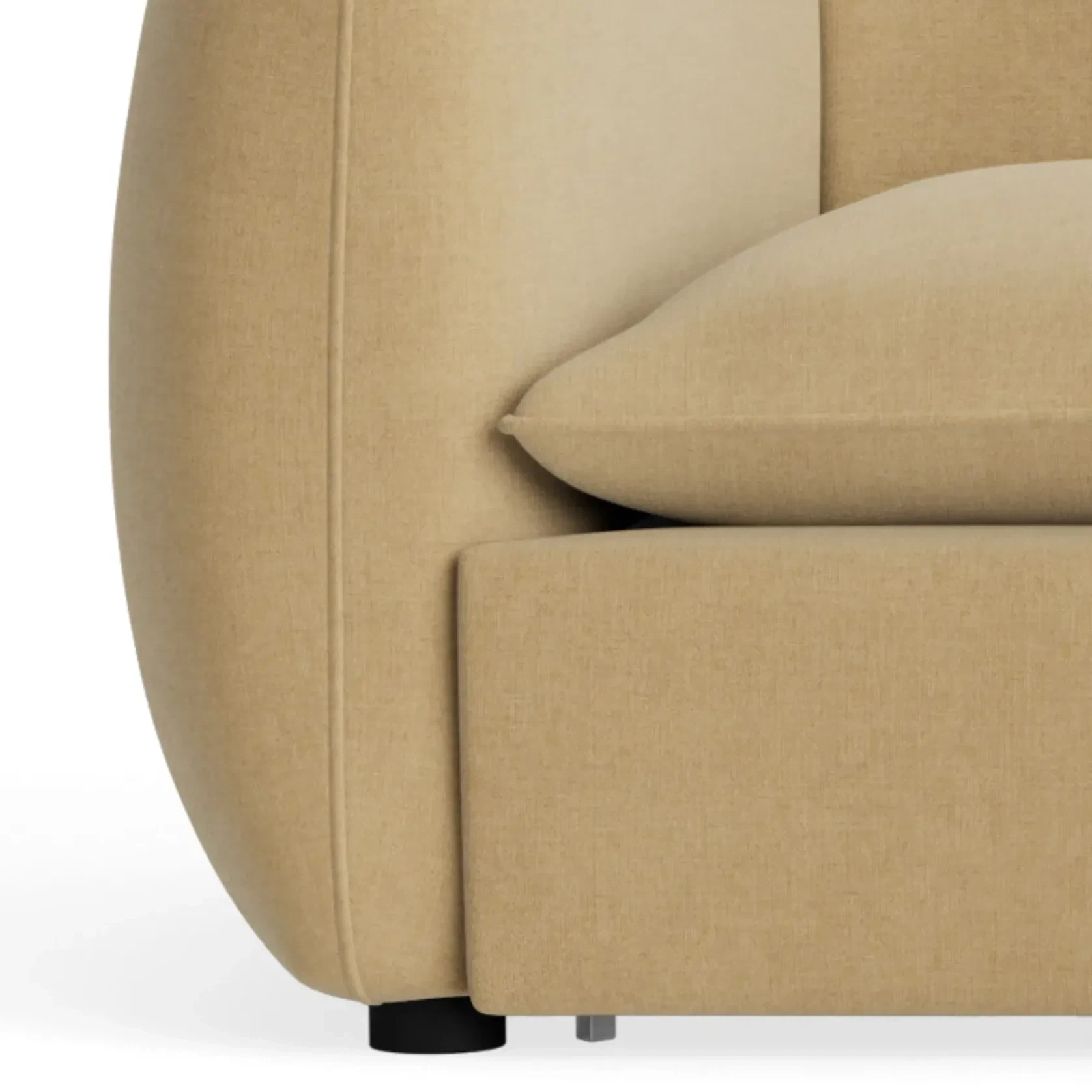 Muro 4 Seater Chaise Sofa - Silas Honey gallery detail image
