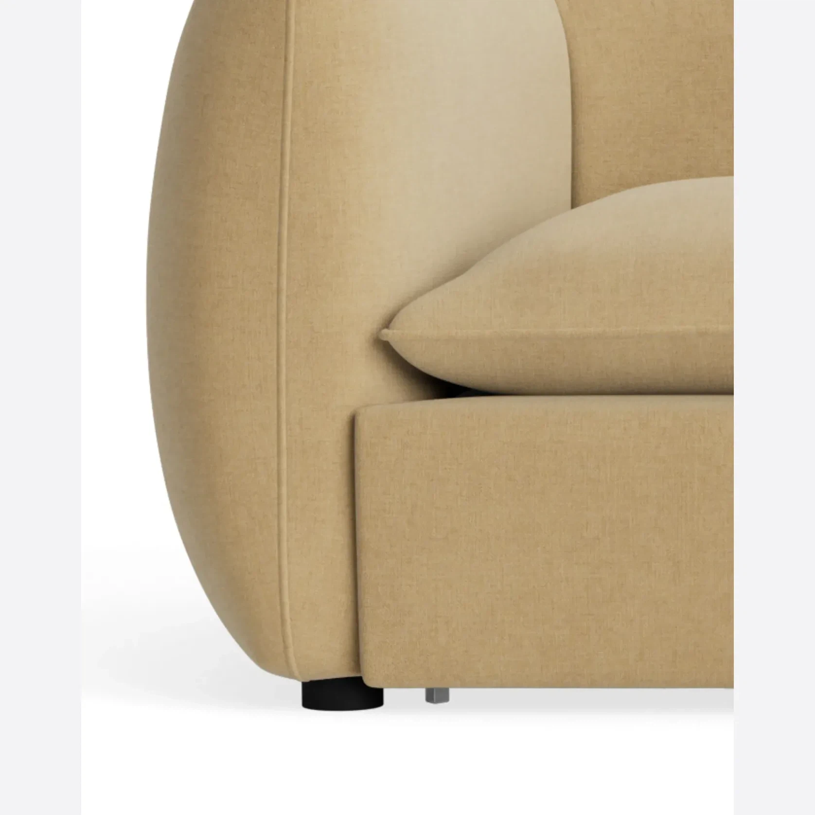 Muro 4 Seater Chaise Sofa - Silas Honey gallery detail image