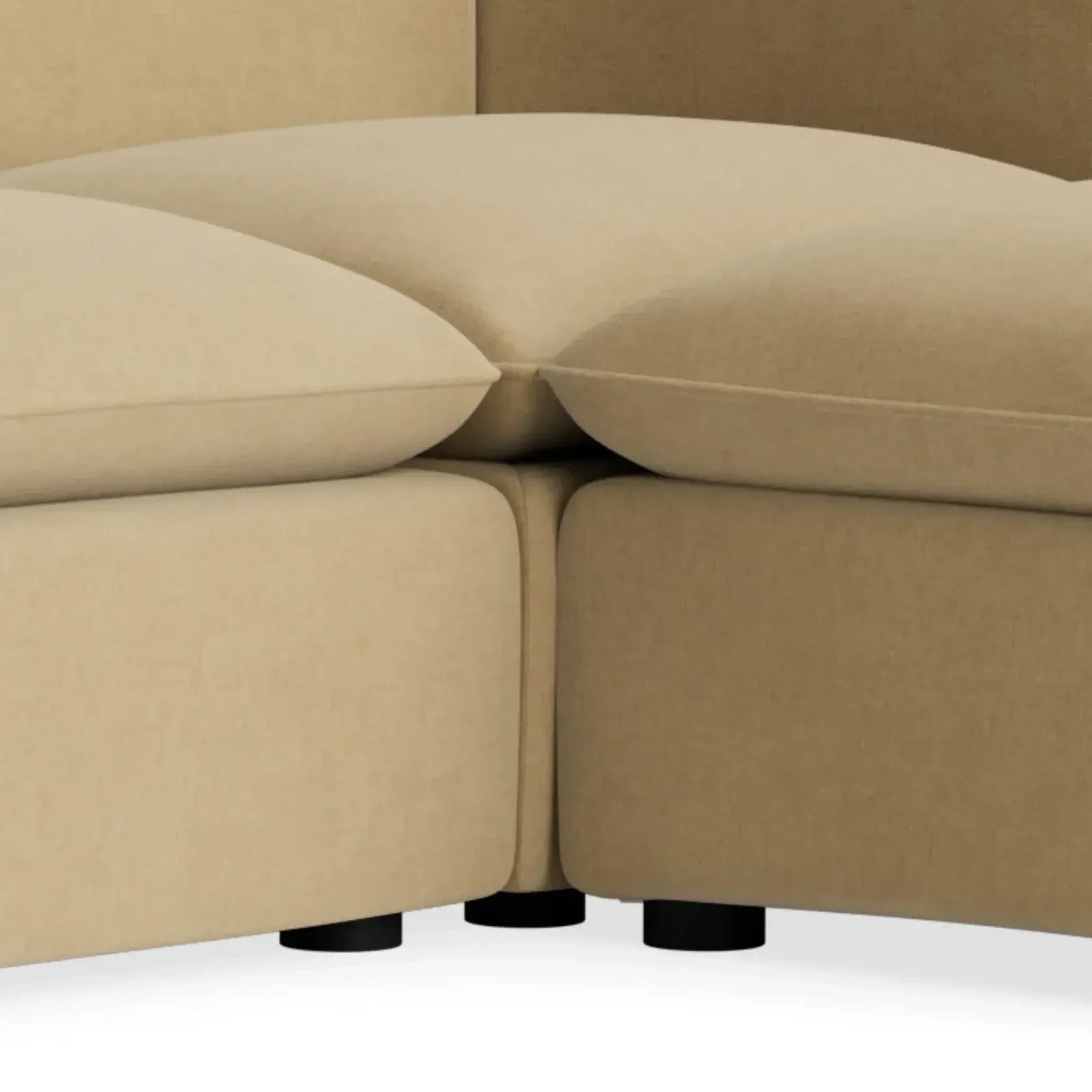 Muro 4 Seater Chaise Sofa - Silas Honey gallery detail image