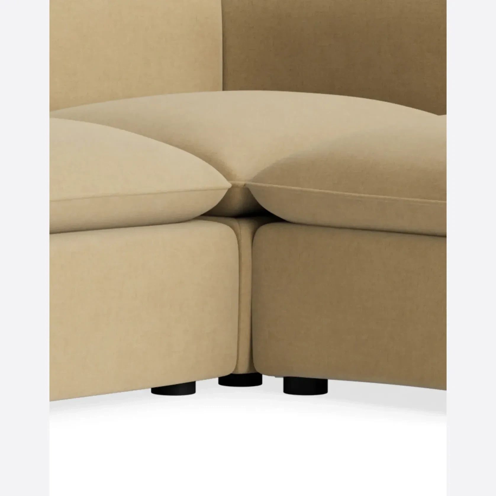 Muro 4 Seater Chaise Sofa - Silas Honey gallery detail image