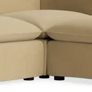 Muro 4 Seater Chaise Sofa - Silas Honey gallery detail image