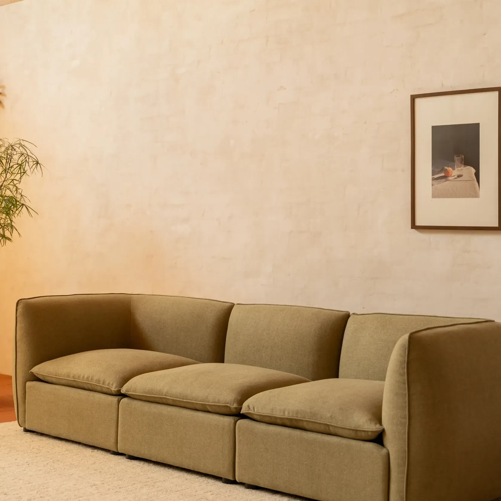Muro 4 Seater Sofa - Fossil Eucalyptus gallery detail image