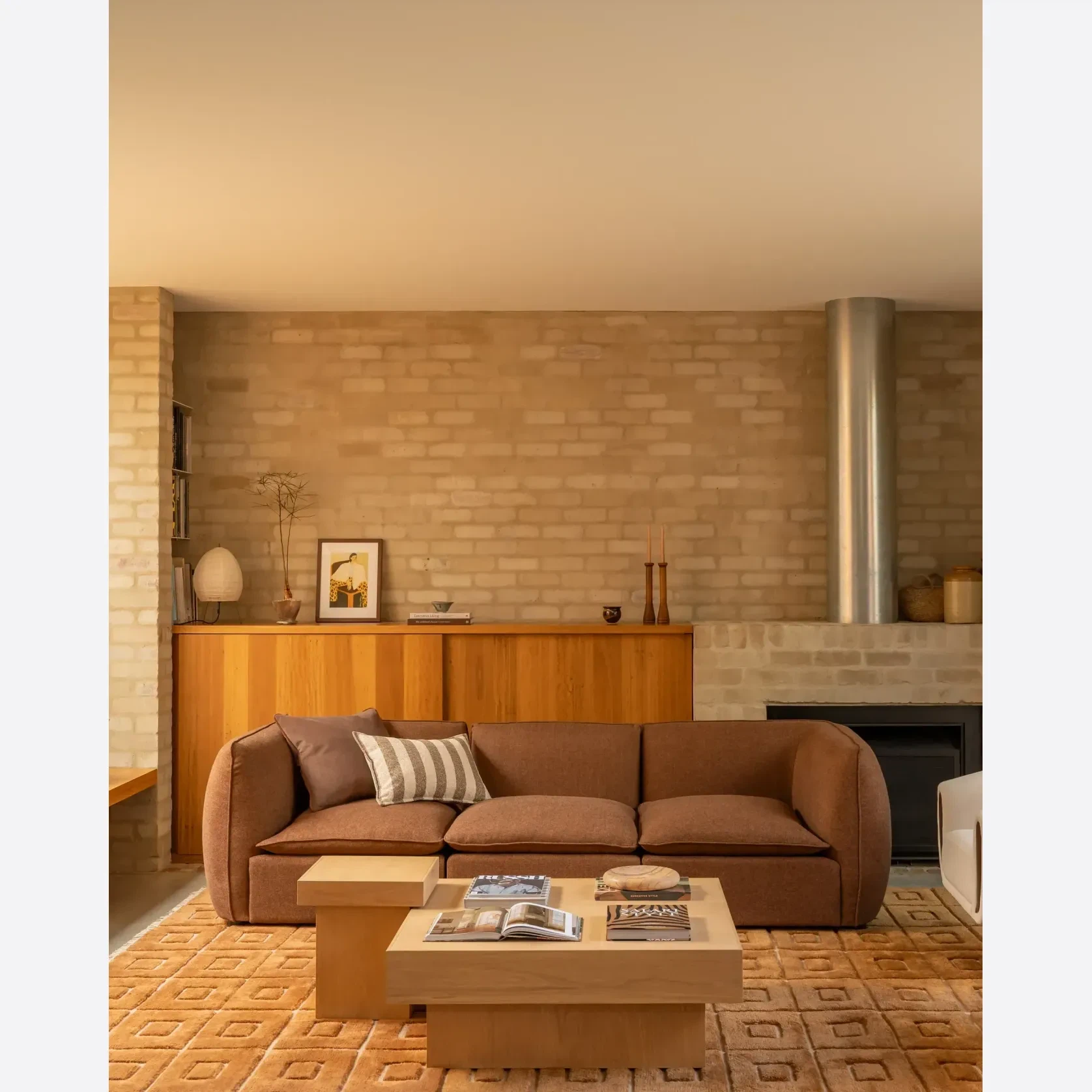 Muro 4 Seater Sofa - Fossil Chocolate gallery detail image