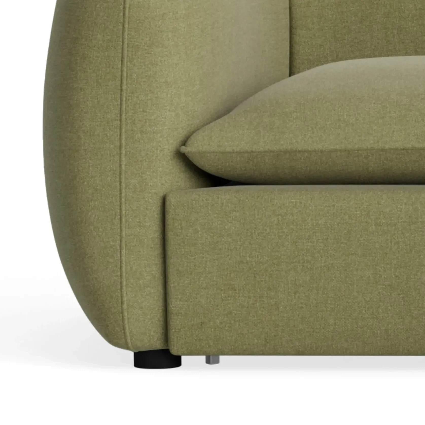 Muro Closed Chaise Sofa - Fossil Eucalyptus gallery detail image