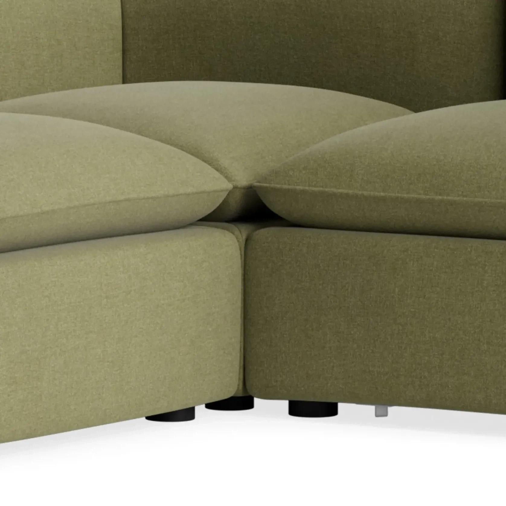Muro Closed Chaise Sofa - Fossil Eucalyptus gallery detail image
