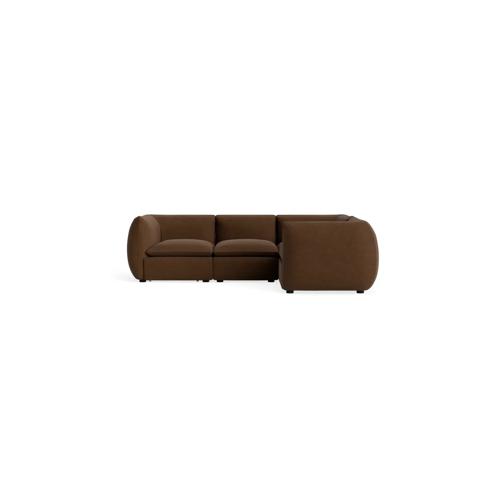 Muro Closed Chaise Sofa - Fossil Chocolate gallery detail image