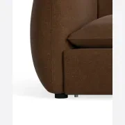 Muro Closed Chaise Sofa - Fossil Chocolate gallery detail image