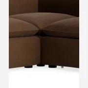 Muro Closed Chaise Sofa - Fossil Chocolate gallery detail image