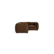 Muro Closed Chaise Sofa - Fossil Chocolate gallery detail image