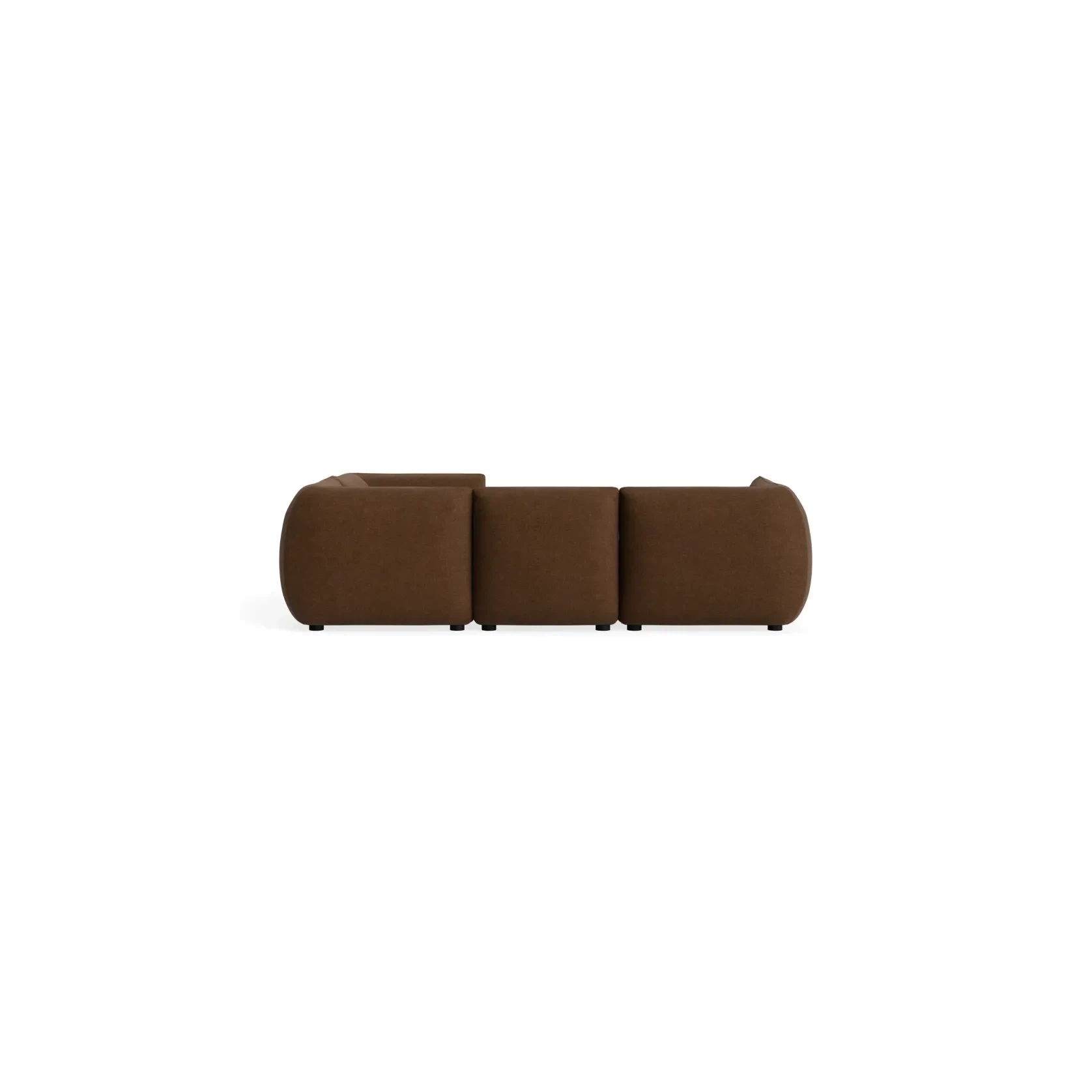 Muro Closed Chaise Sofa - Fossil Chocolate gallery detail image