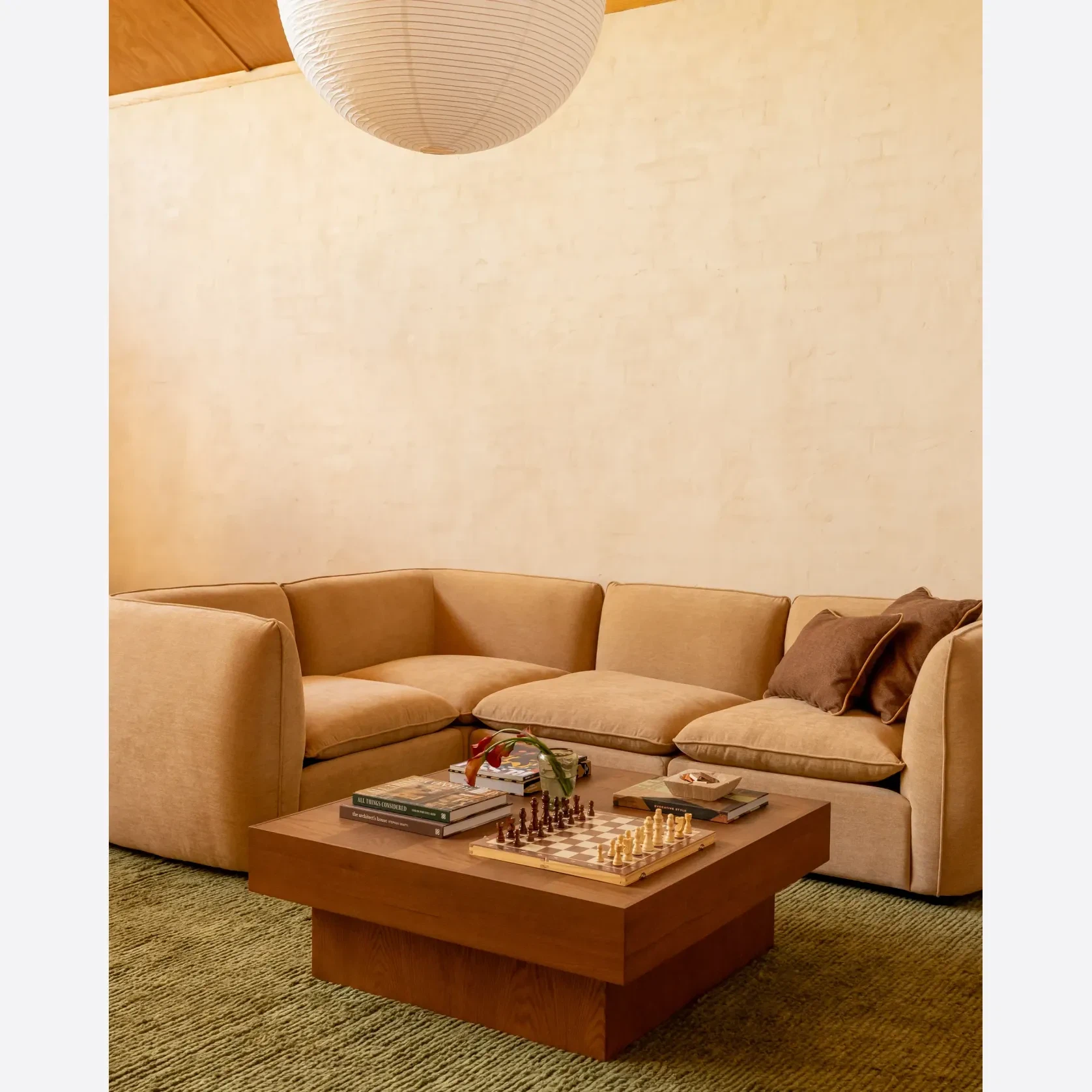 Muro Closed Chaise Sofa - Silas Honey gallery detail image