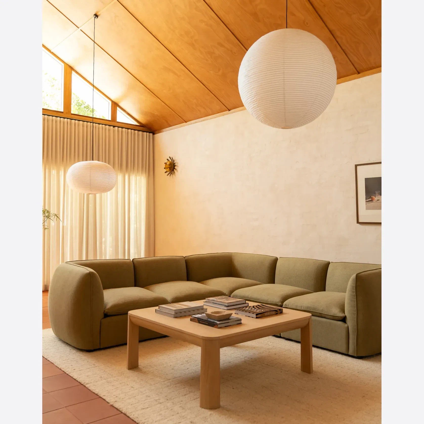 Muro Large Corner Sofa - Fossil Eucalyptus gallery detail image