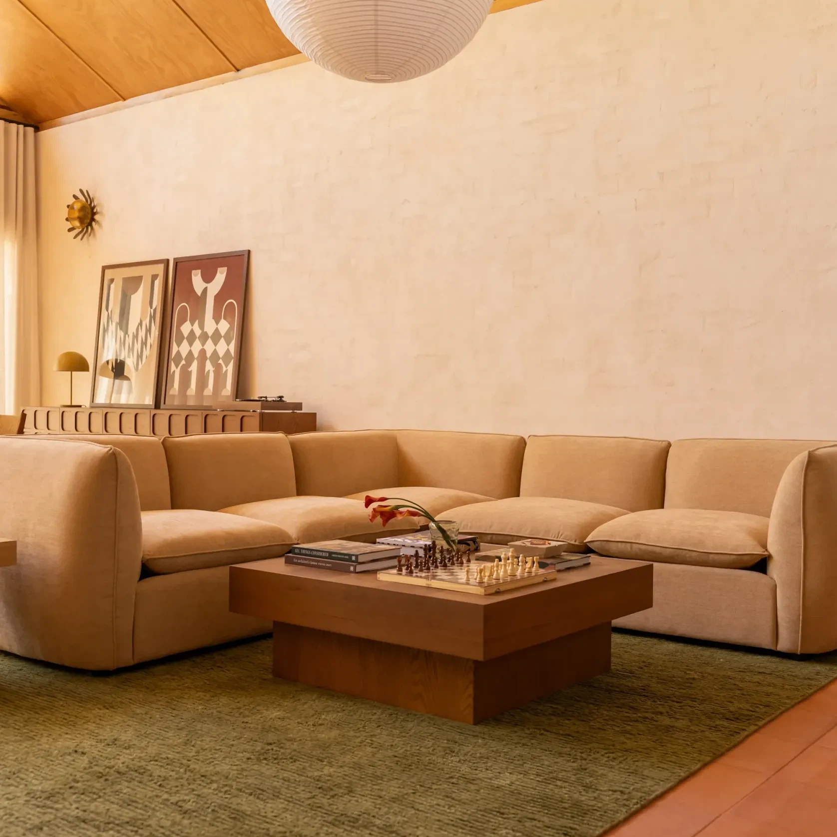 Muro Large Corner Sofa - Silas Honey gallery detail image